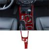 3Pcs Red Carbon Fiber Interior Console Gear Shift Cover Trim For Toyota Hilux