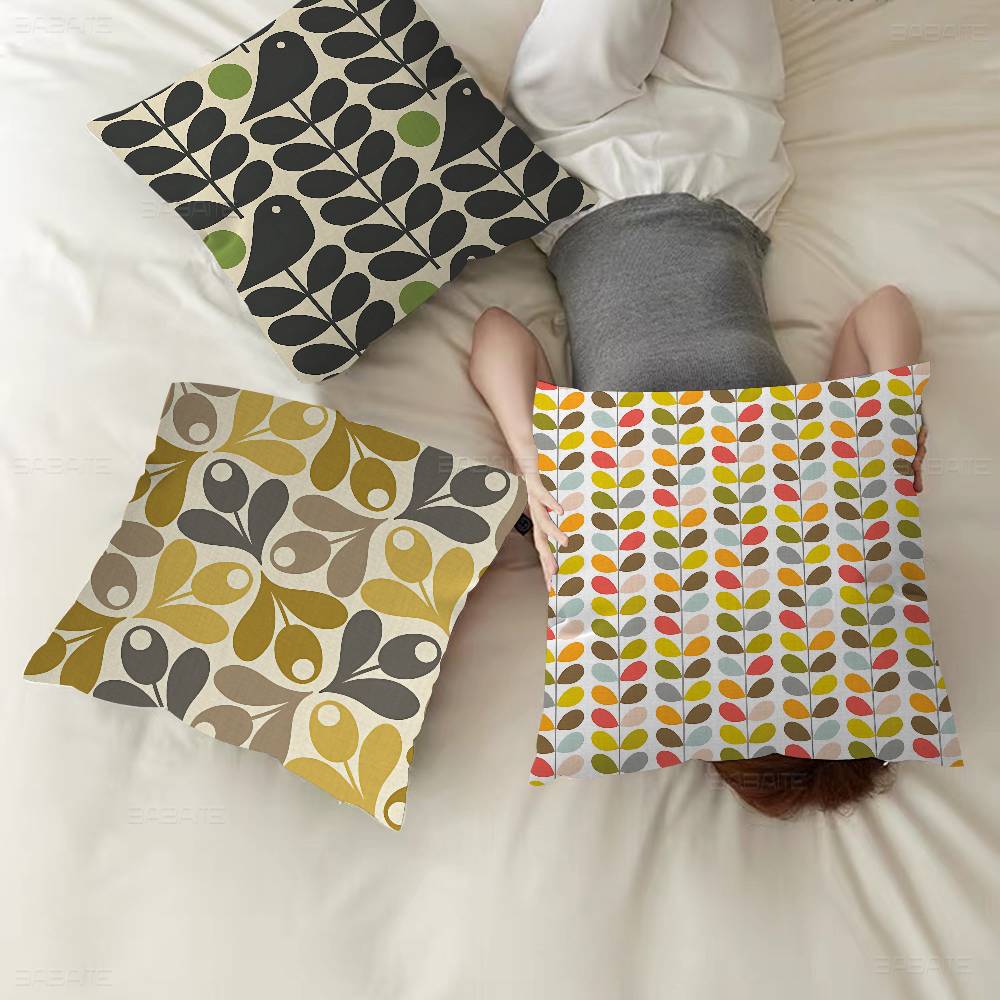 Fine Glasses Unisex Orla Kiely Leaf Flower Pillow Cushion Cover Pillowcase Living Room Sofa Home Decor