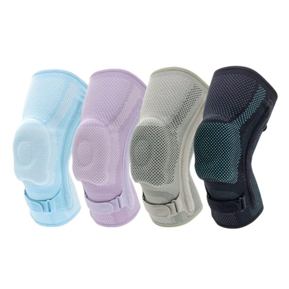 1 pezzo Ginocchiera Regolabile con Stabilizzatori Laterali, Cuscinetti in Gel di Silicone sulla Rotula, Manicotti Elastici in Nylon Spandex per Ginocchio, Recupero Rapido