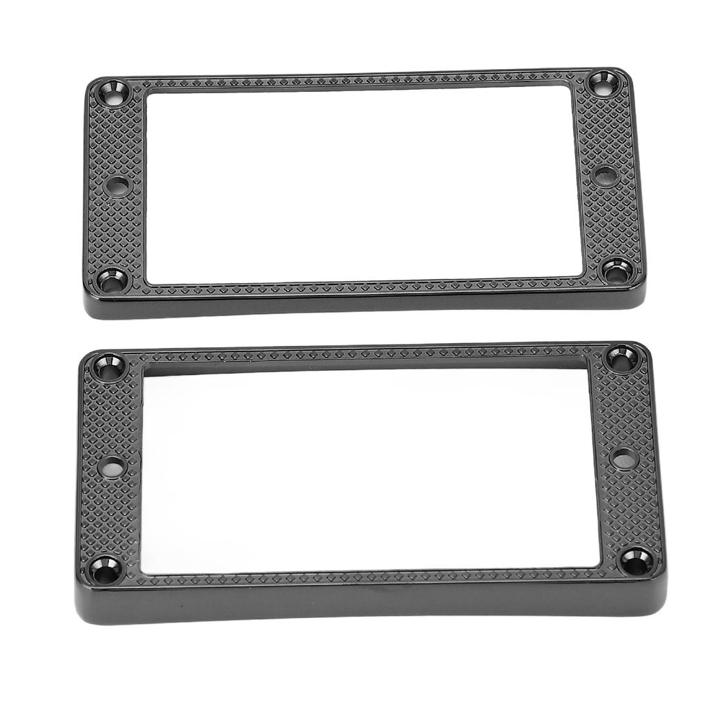 2Pcs Humbucker Pickup Ring Metal Mounting Frame Flat Bottom Replacement for LP Electric Guitar