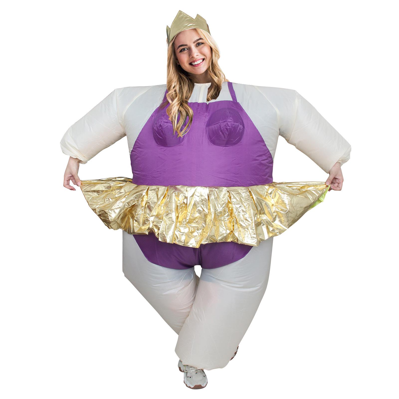 

Балерина, танцующая женщина, надувной костюм, взрослый One size, 150-190cm фиолетовый