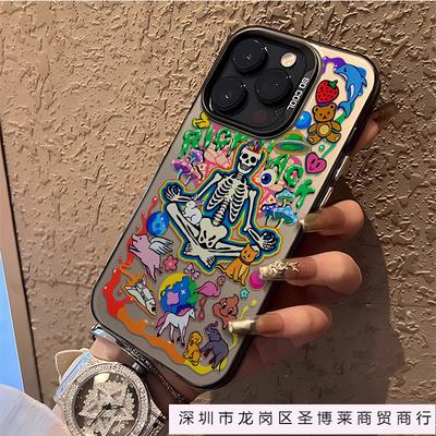 Personalisierter Totenkopf für iPhone Hülle Apple 11/12/13/14Pro/15/16ProMax Handyhülle