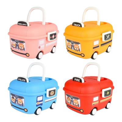 Kids Rolling Storage Box With Handle Rounded Corner For Baby Toy Organization And Play