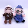 2 unidades/juego 14/20 cm Juguetes la Película UP Carl Abuelo Abuela Dibujos Animados Rellenos Suaves de Felpa Carl Up Peluches Regalos para Niños
