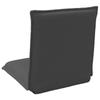Adjustable Floor Footstool Dark Grey Sheepskin Fabric