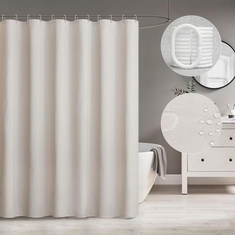 

Nordic Retro Waterproof Shower Curtain Set