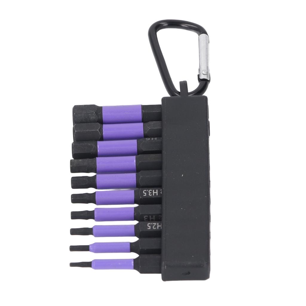 10PCS Set Screwdriver Bits Set Hex Shank 2 Inch High Strength Magnetic Driver Bits Kit