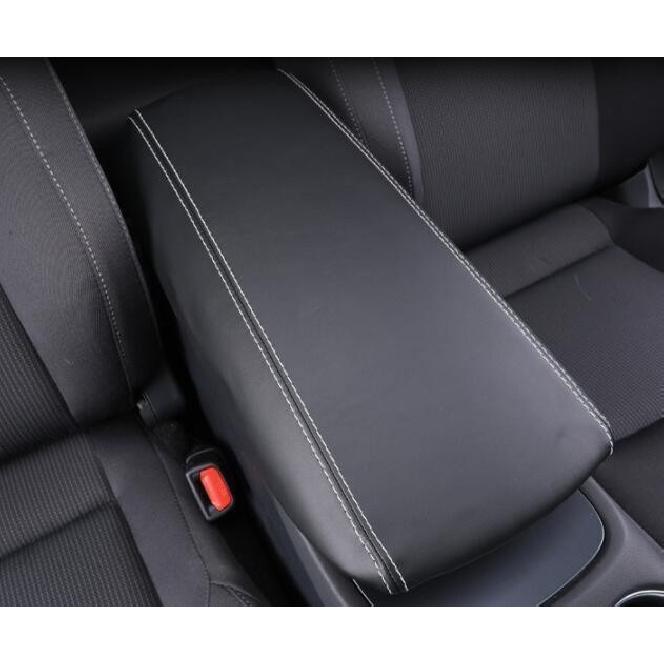 For Toyota Venza 2021-2023 Black Leather Central Console Armrest Box Cover Trim