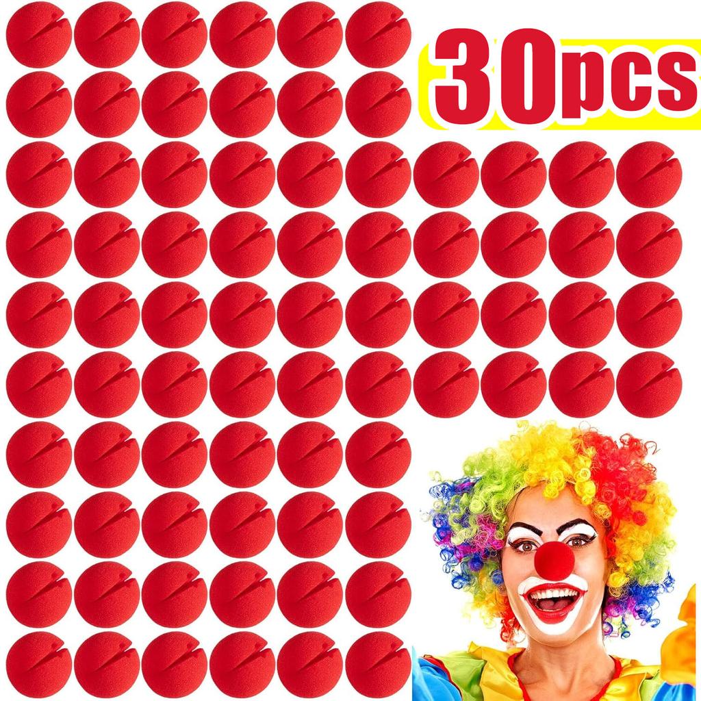 1/100pcs Red Clown Nose DIY Foam Sponge Balls Cosplay Costume Props Funny Circus Performance Party Halloween Decoration Supplies