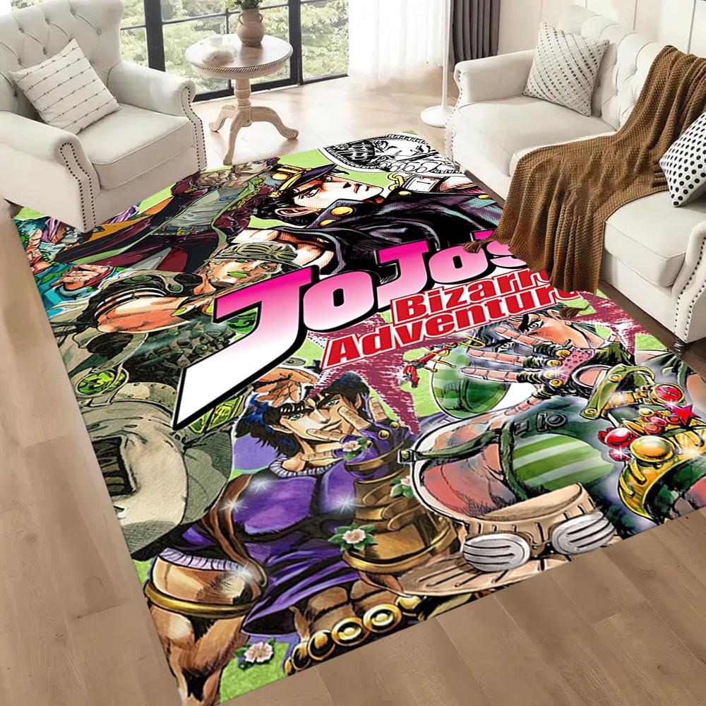 Jojo S Bizarre Adventure 5 Square rugs are a great choice for living rooms, bedrooms, home décor, and as gifts