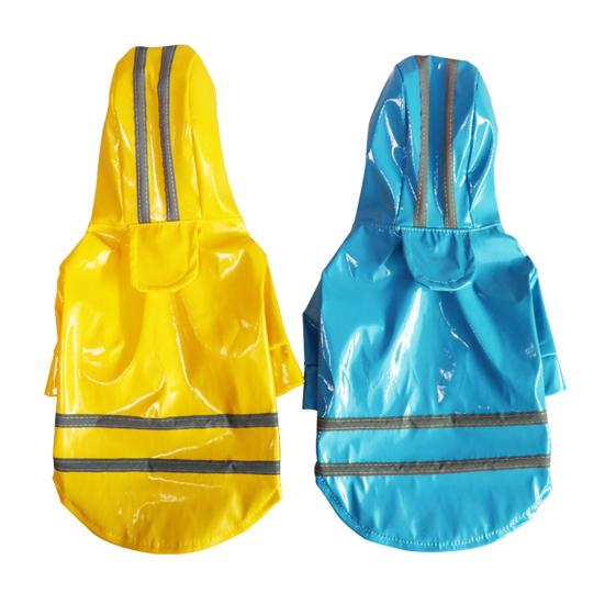 Pet Clothes - Dog Reflective Waterproof Raincoat Teddy Puppy Hooded Jacket Coat Pet Clothes