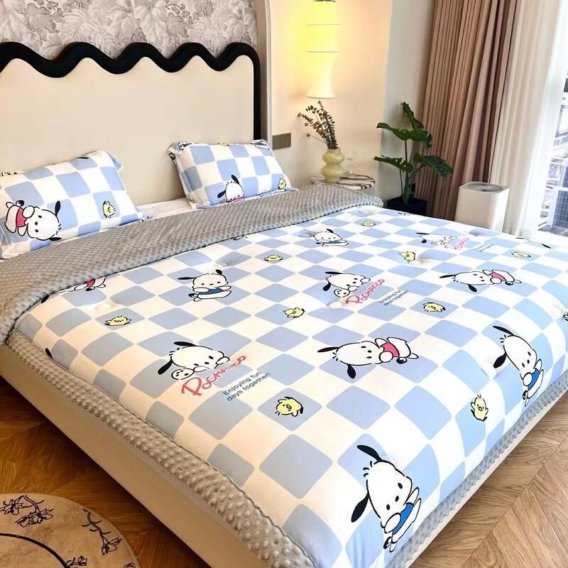 Brangdy Pochacco Knitted Bubble Kids Winter Quilt