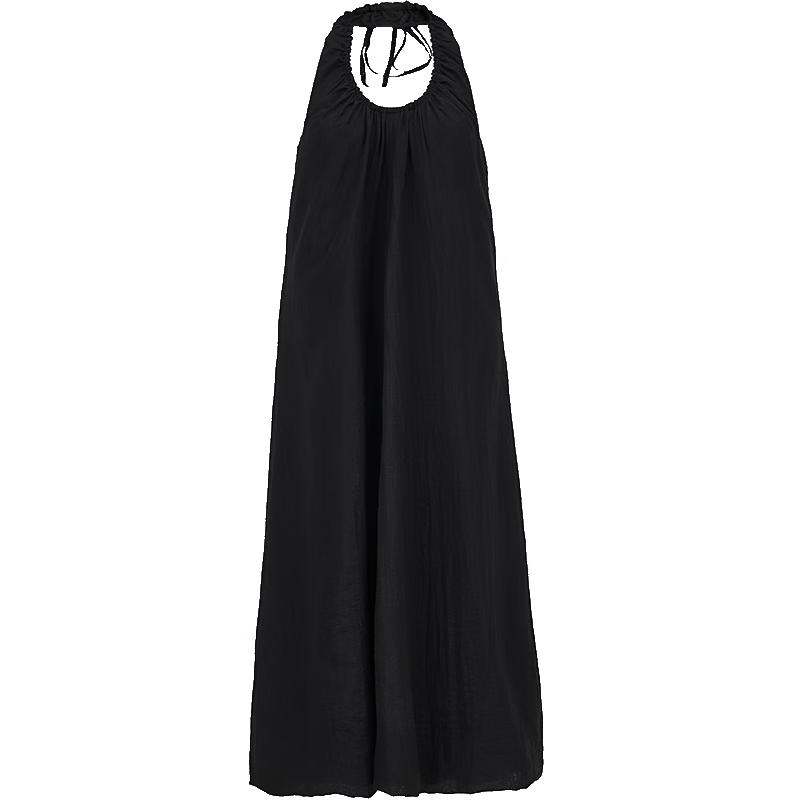 

ТОЛЬКО 2025 Весна Элегантное Длинное А-силуэтное платье с открытой спиной, халтер, с U-образным вырезом XL