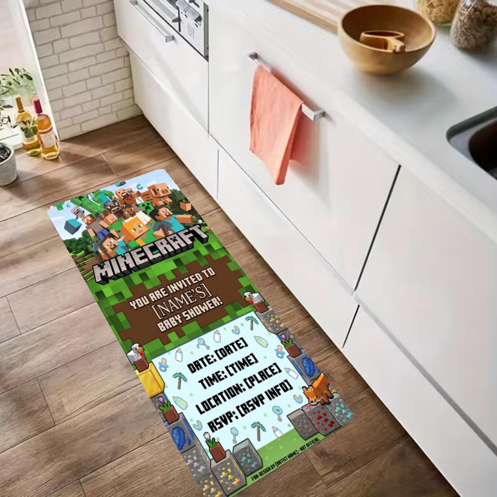 Minecraft Customize Your Name Kitchen Rug Runner Rug Laundry Mat Hallway Entryway The Best Gift Choice