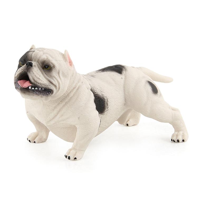 Realistic Puppy Bulldog Figurine Statue Sculpture Model for Dog Lover Collection