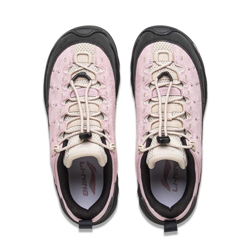 Li Ning CF Su Lin Yun SE Hexloc Anti-Slip Shock Absorbing Durable Low-Top Outdoor Hiking Shoes Unisex Hiking Shoes Pink AHTV029-18