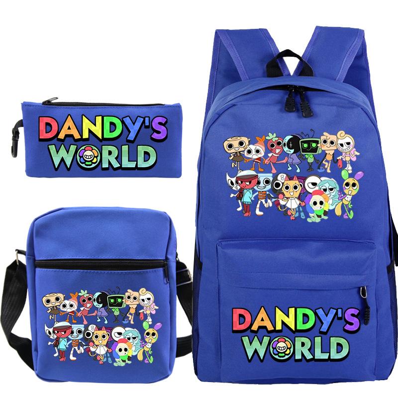 Dandy's World Game Merchandise Printed Primary and Secondary School Schoolbag Three-piece Popular Children's Backpack