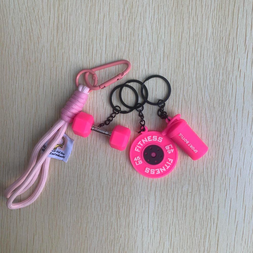 Dopamine Simulation Dumbbells Keyring Detachable Fitness Series Pendant  Bodybuilder