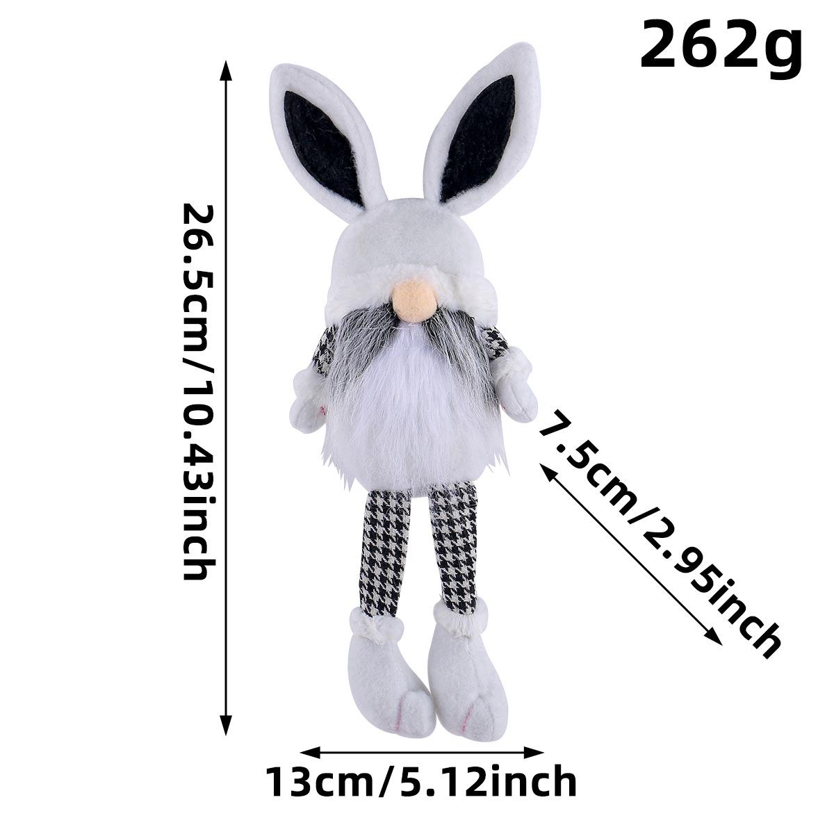 

Пасхальные украшения в виде куклы-кролика с длинными ногами, милая кукла-эльф, предметы для праздничного украшения дома D1-18 White