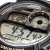 Casio World Time Digital Men's Watch AE-1000W-5AV Black Green Color Overseas Model