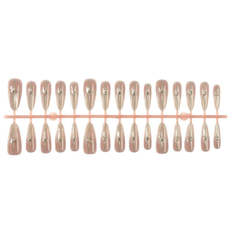 30-Piece Cross Star Shining Nail Art Stickers - European & American Style