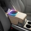 Multifunctional Car Armrest Cushion Center Console Pillow Seat Cover with Storage Organizers Cup Holder Tissue Box Phone Slot