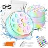 LED Pool Lights Set with Timer Function Remote Control IP68 Waterproof 16 Colors 3 Modes Rechargeable Underwater Pool Lights