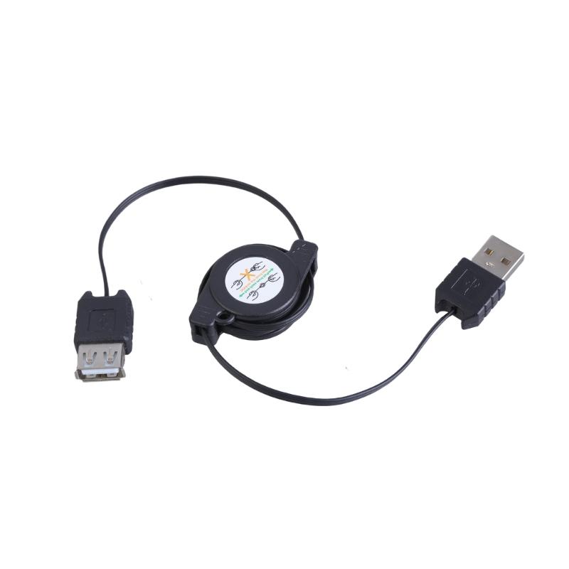USB 2.0 Male To Female Extension Retractables Cable Data Sync Charger Cord 73cm USB Male To Female Cable