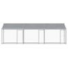 vidaXL Cage pour chien avec toit et portes gris 6x2x2m acier galvanisé