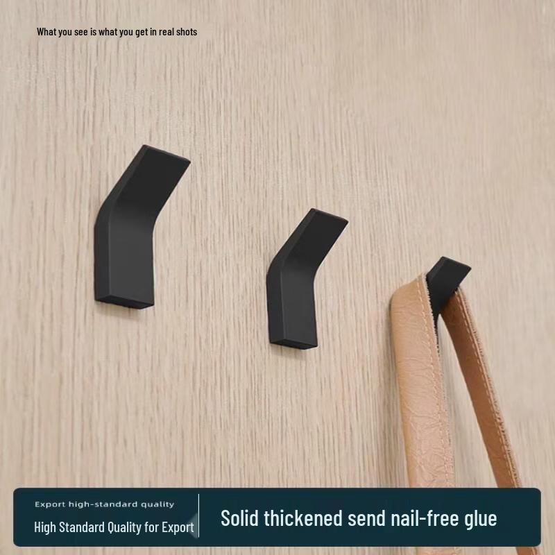 Yipan Matte Black Punch-Free Towel Rack Set