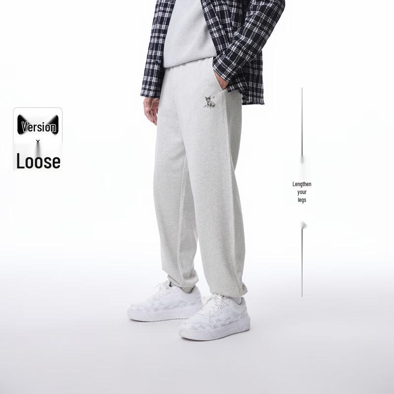 

JACK&JONES Men s French Bulldog Embroidered Loose Fit Jogger Pants 33/180