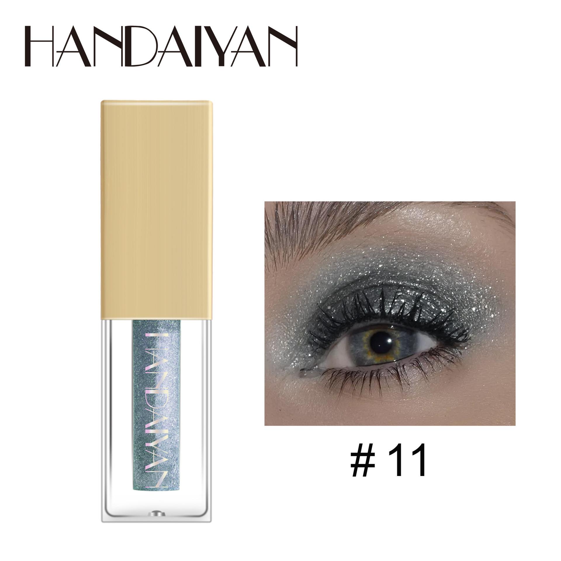 

HANDAIYAN Жидкие тени для век Цветные блестки Жемчужные тени для век Жидкие яркие 11