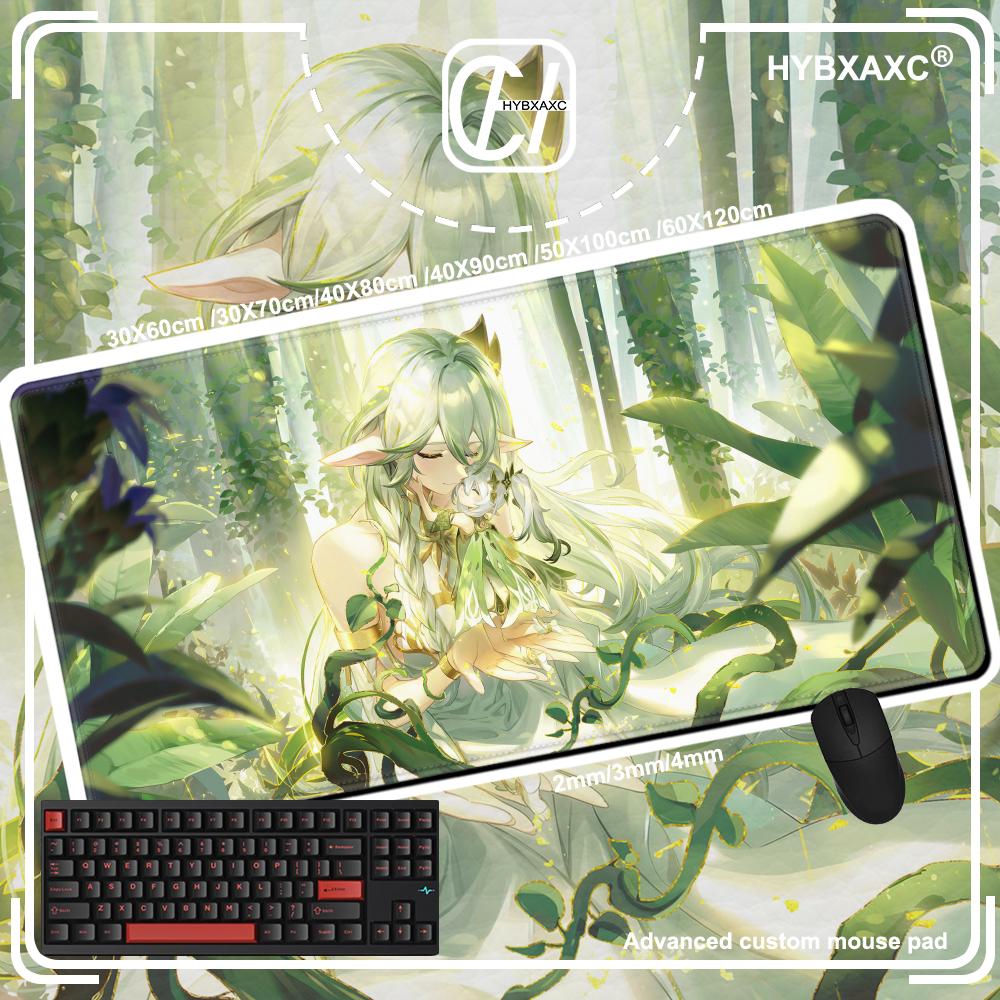 Nahida Mause Pad Genshin Impact Gaming Laptops Pc Accessories Rubber Mat Gamer Keyboard Deskmat Mausepad Mouse Mats Mousepad Xxl