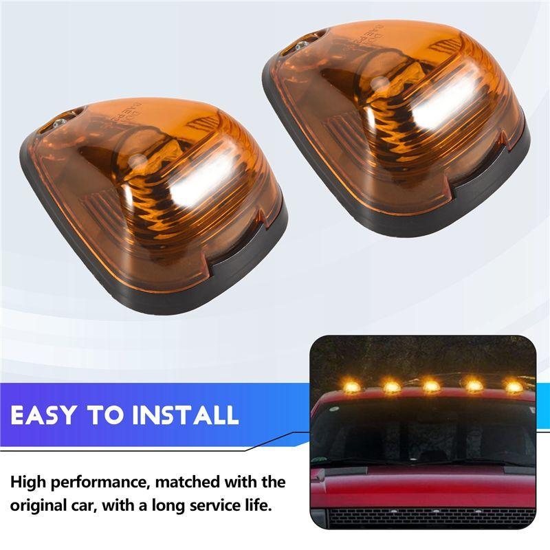 Powerful 5Packs Cab Marker Light Lens Roof Running Lightsw/Wiring For Ford F150 F250 F350 F450 F550 F65 E150 1999-2016