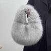 Winter Casual Flauschige Umhängetaschen für Damen Unifarbene Weiche Plüsch Damen Clutch Handtaschen Leichte Damen Hobo-Tasche sac