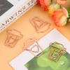 Gold Metal Electric Plate Paper Clips, 12pcs   Paper Clips Funny Bookmark Marker, Unique Design, Delicate Processes for Study and Work