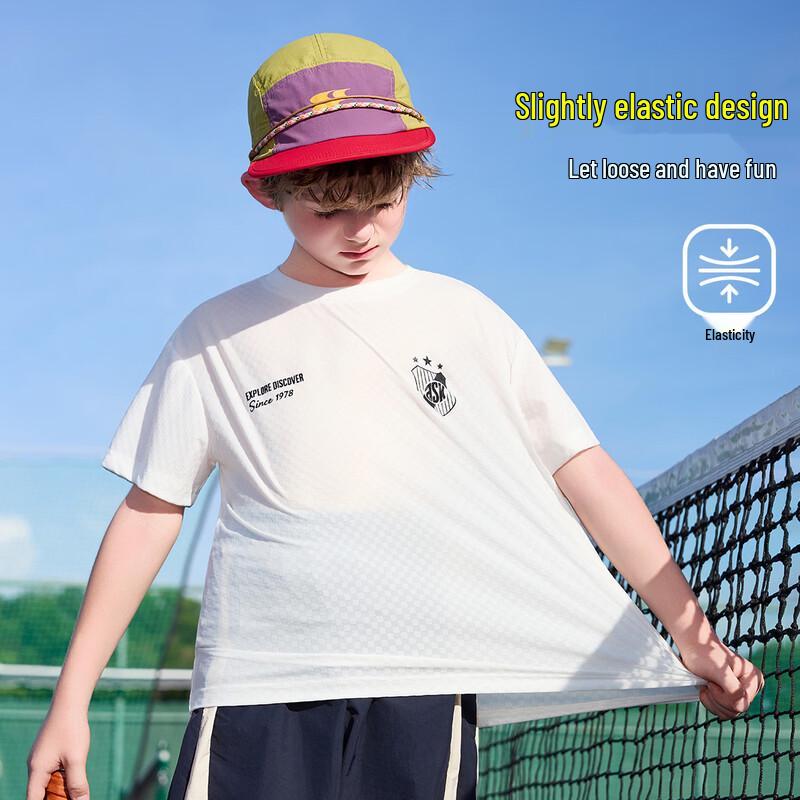 ASK JUNIOR Atmungsaktives Outdoor-Kurzarm-T-Shirt für Jungen