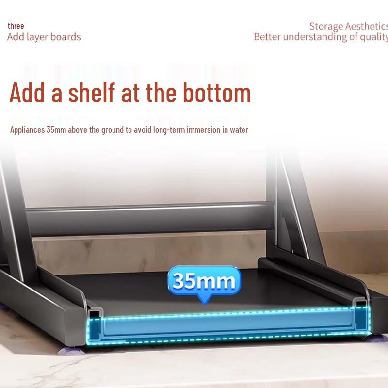 Mehrstöckiges Küchengeräte-Ablageregal für die Arbeitsplatte