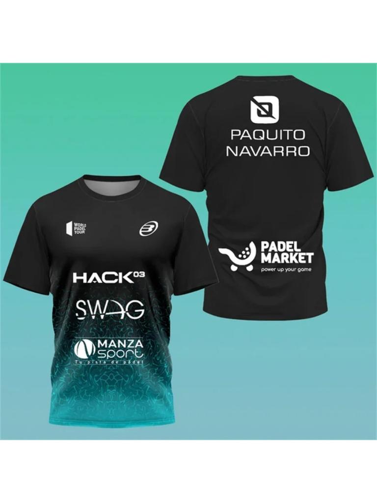 Fashion Men's 3D Print Tennis Sportswear T-Shirt Boutique Outdoor Badminton Table Tennis Training Clothes Summer Short-Sleeved Loose Tops