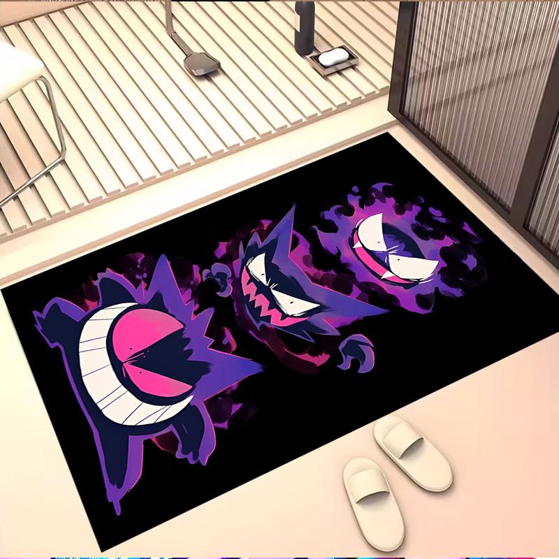Gengar Print Rug, Washable Floor Carpet, For Entryway Dorm Laundry Room Office Study, Home Decor Birthday Christmas Gift