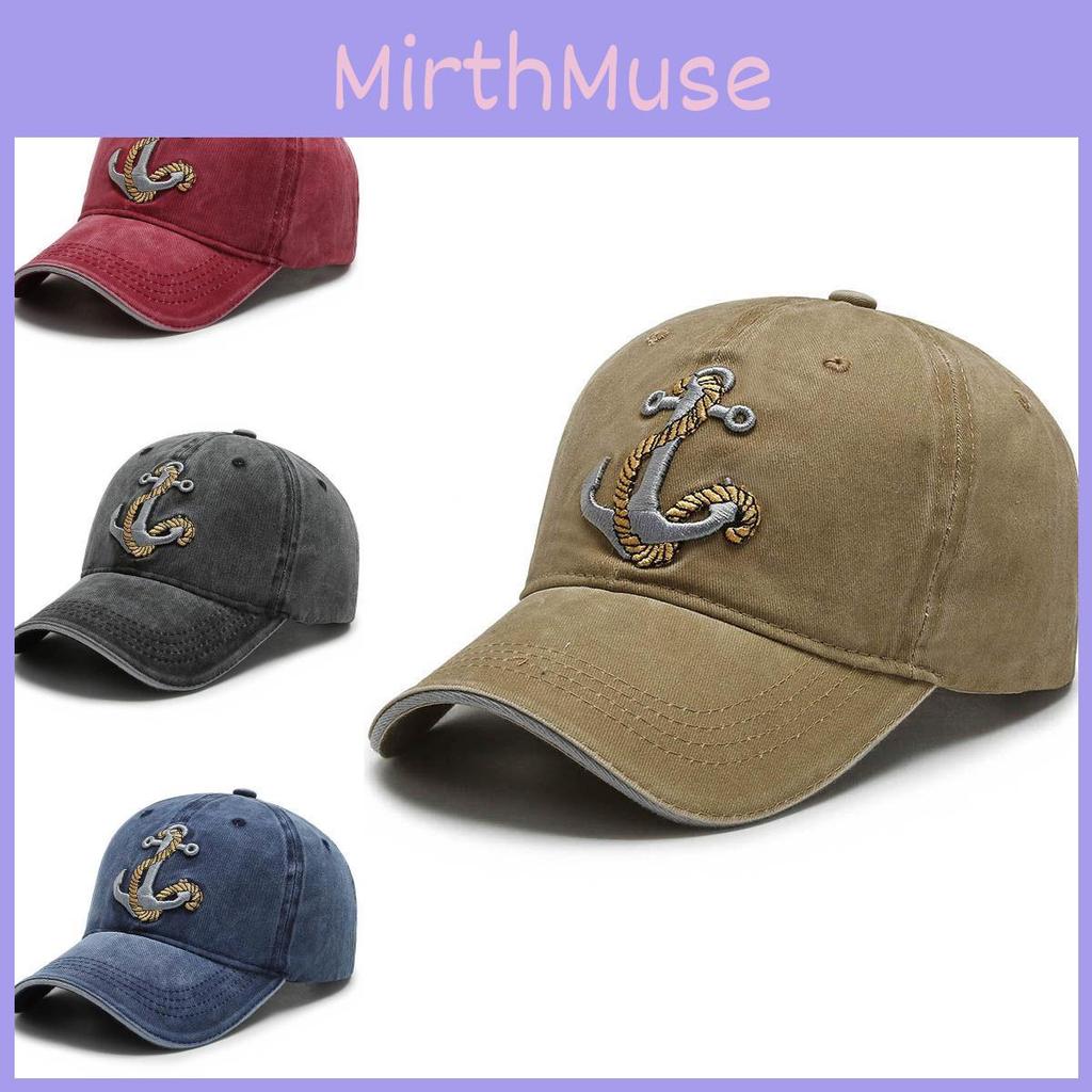 Stylish Men's Baseball Cap With Unique Embroidered Anchor Design For Spring And Autumn Seasons
