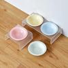 Ciotola per Animali in Ceramica Colorata Adorabile Facile da Pulire su Supporto Solido in Acrilico Anti Ribaltamento