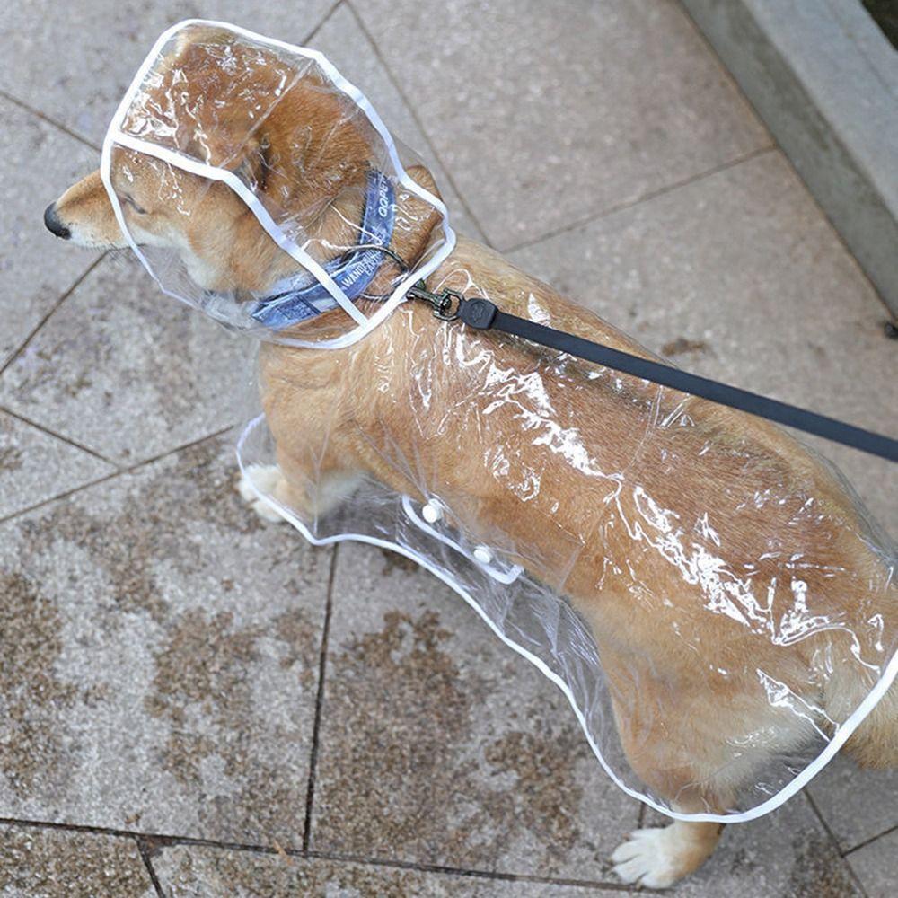 Waterproof Pet Rain Jacket Lightweight Pet Rain Poncho Transparent Dog Raincoat  Rainning Days