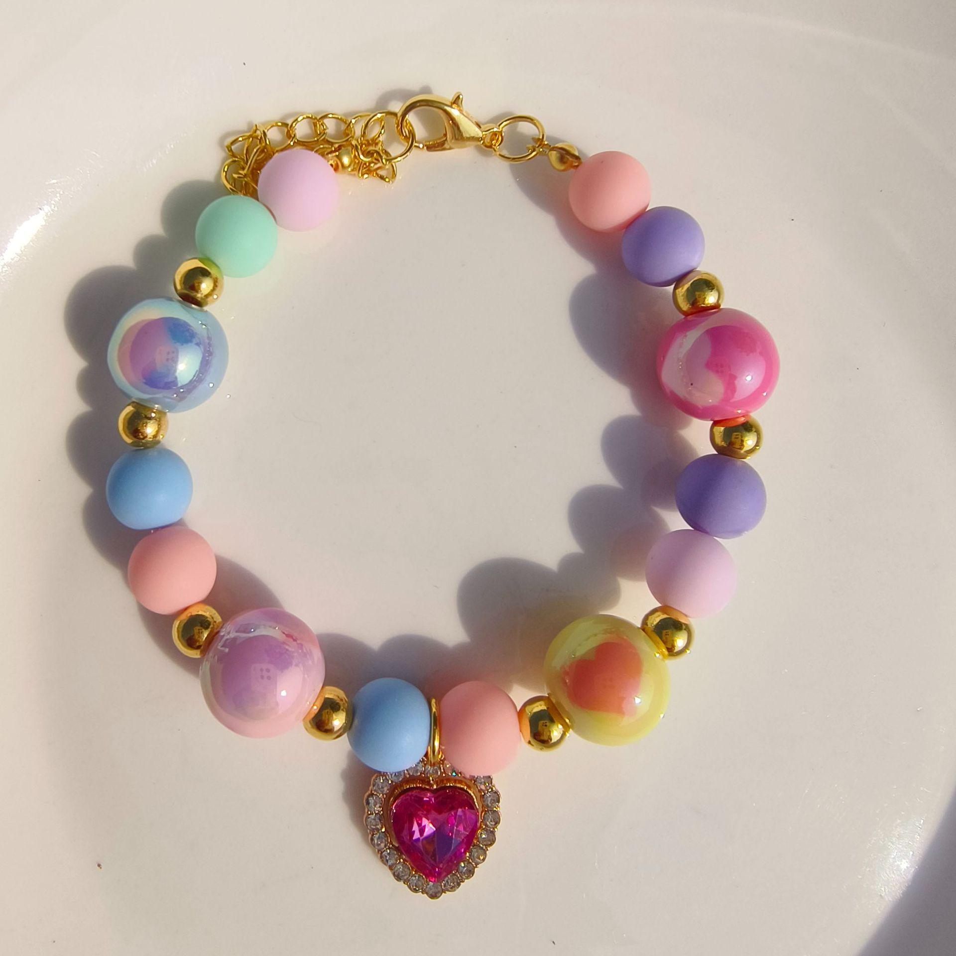 

Niche Premium Cute Pearl Necklace Sweater Chain Puppy Cat Pendant Accessories Diamond Peach Heart Pendant XS 15-20CM розы красного
