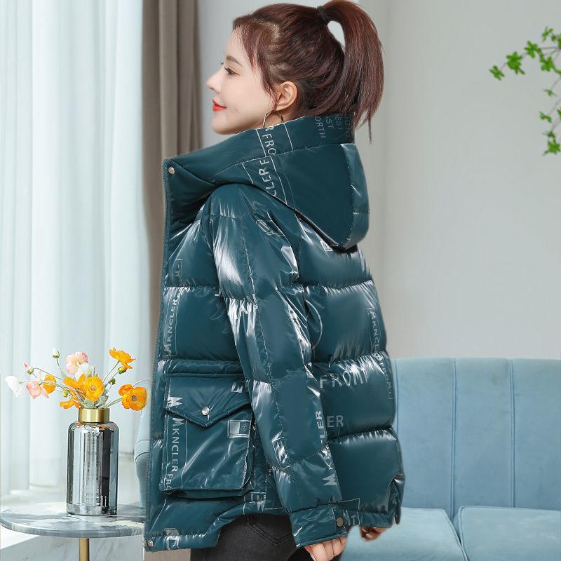 Leave-in Down Cotton Clothes Women's Winter Clothes New Temperament Printed Cotton Clothes Women's Short Thickened Coat