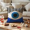 Blue Bauhaus Cushion Cover Silky Short Plush Invisible Zipper Dustproof Sofa Pillow Case for Home Decor