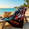 Roblox Personalized Name Beach Towel Quick-Dry Soft Microfiber Suitable for Sports Travel Swimming Yoga Bathroom Beach And Pool