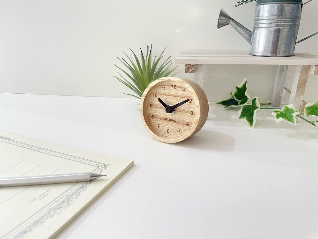 KATOMOKU Mini Clock km-125BR Ash Limited Edition Brown
