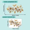 Creative Golden Flower Stickers Toilet Stickers Bathroom Door Wall Wallpaper Self Adhesive Decorative Washroom Vinyl Decals
