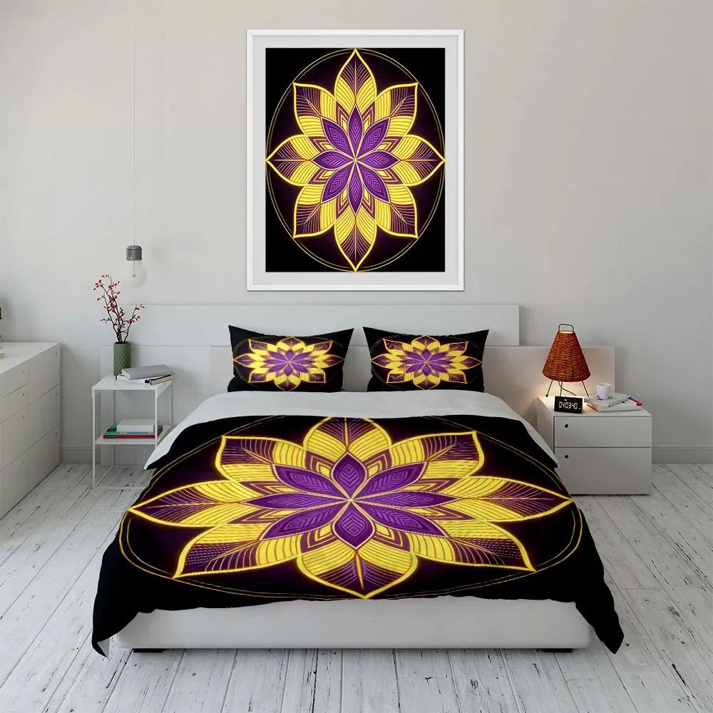 Colorful Floral Design Set Soft Comfortable Duvet Cover Bedding Set Included 1*Duvet Cover & 2*Pillowcases gift